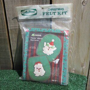 Vintage Brand New Lee Wards Christmas Santa Johnny Toilet Seat Cover Felt Kit